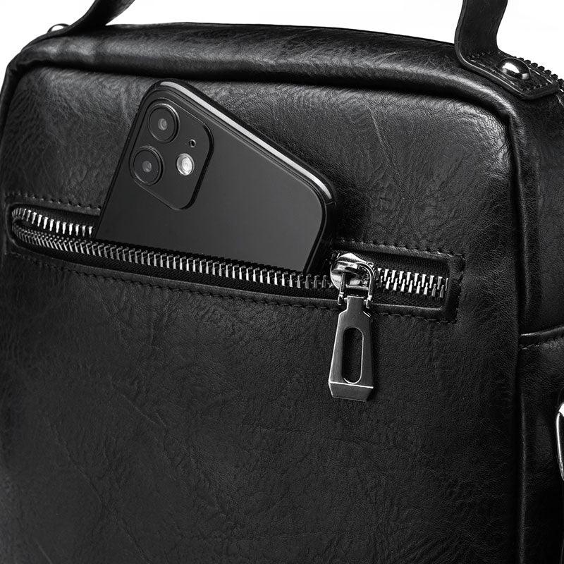 Bolsa de Couro Pequena Masculina Impermeável