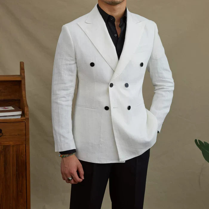 Blazer de Linho Transpassado Masculino Bellaro® S1211