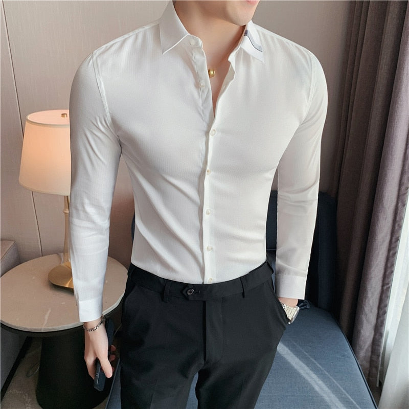 Camisa Social Masculina Listrada