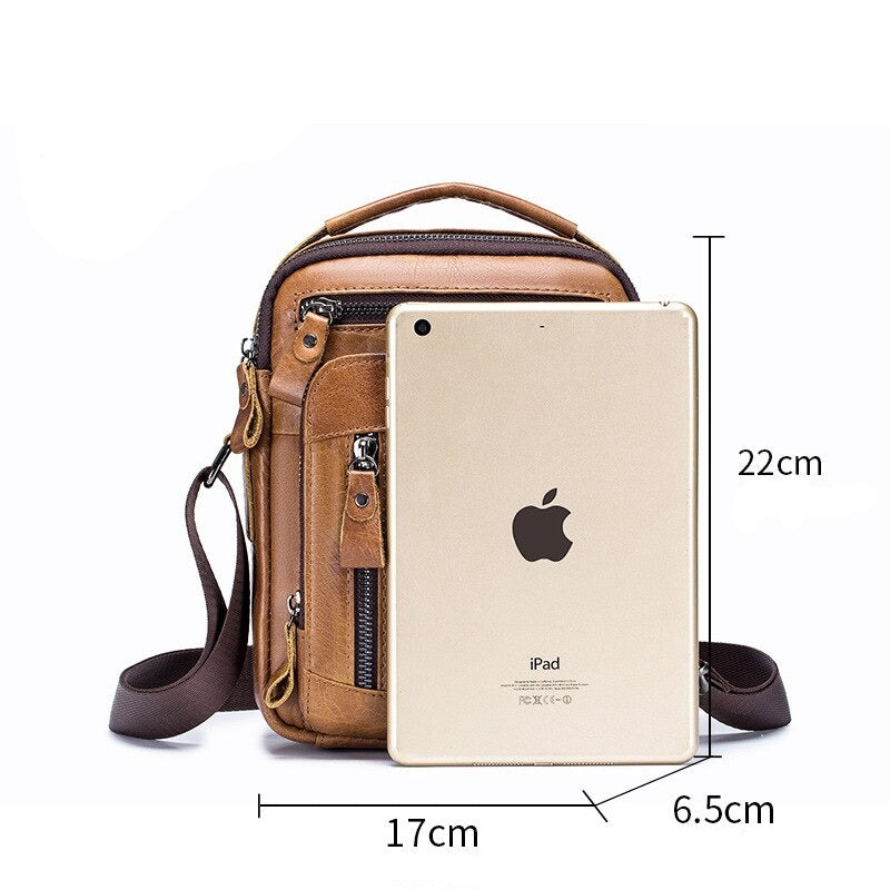 Bolsa Masculina Pequena Couro Genuíno