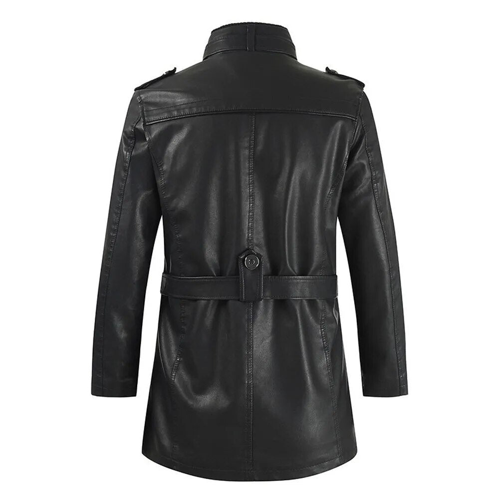 Jaqueta longa de Couro Masculina Bellaro®