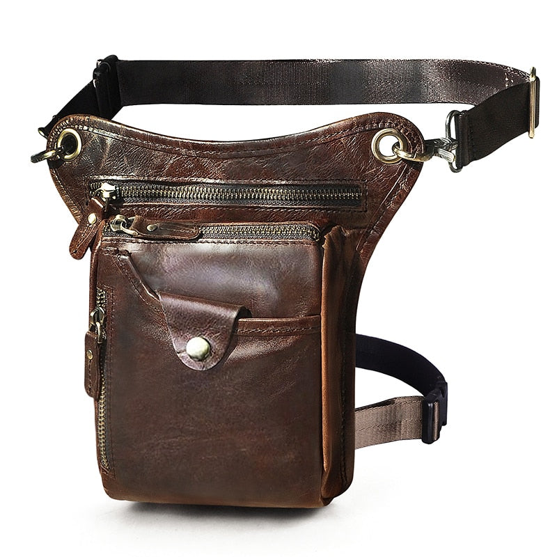 Bolsa Masculina de Cintura Couro Genuíno
