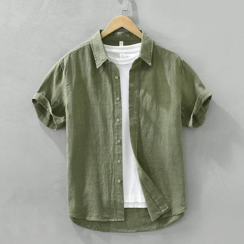Camisa Masculina Manga Curta de Linho Bellaro® S1339