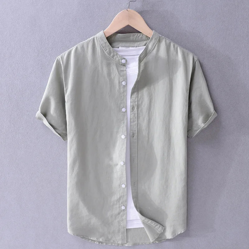 Camisa Manga Curta Masculina de Linho Bellaro® S1183