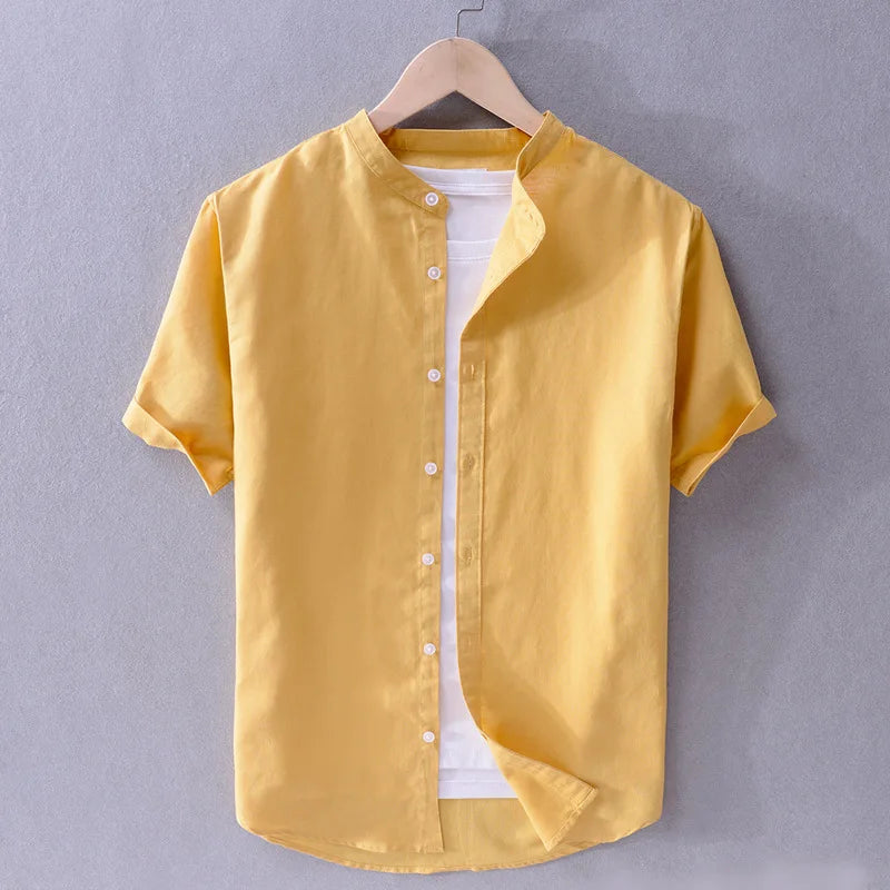 Camisa Manga Curta Masculina de Linho Bellaro® S1183