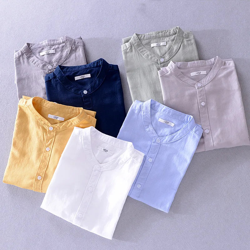 Camisa Manga Curta Masculina de Linho Bellaro® S1183