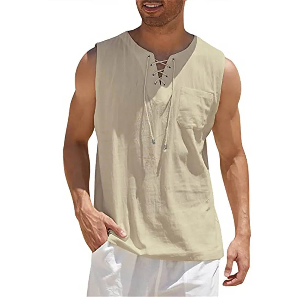 Camisa Regata Masculina de Linho Bellaro®