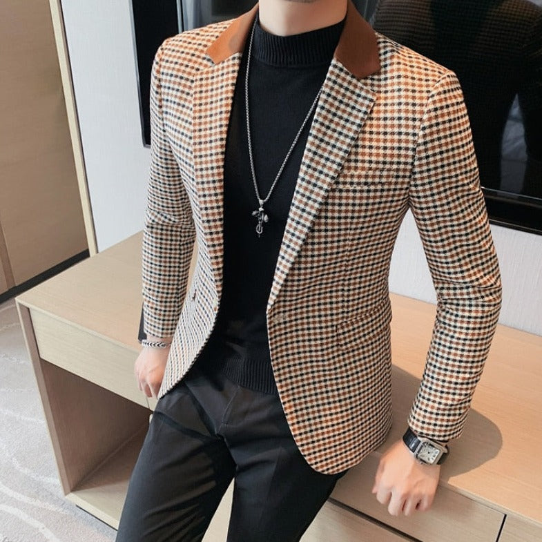 Blazer Masculino Slim Fit Xadrez Bellaro® S1036