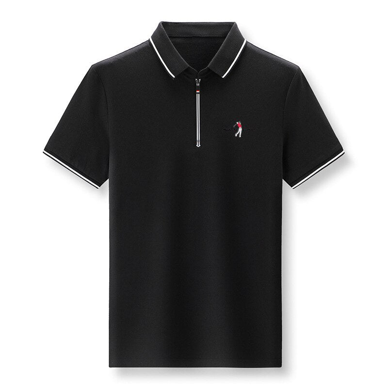 Camisa Polo Masculina com Zíper
