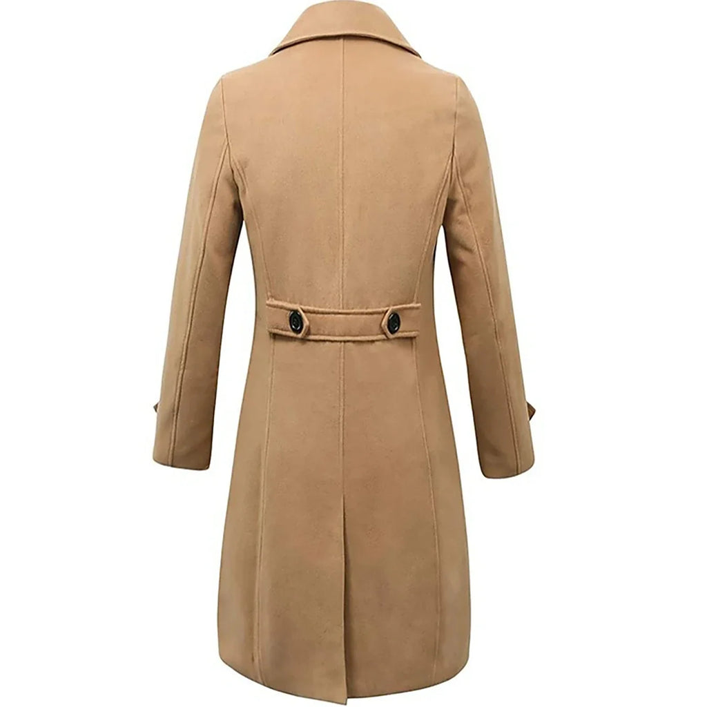 Sobretudo Longo Transpassado de Lã Masculino Bellaro®