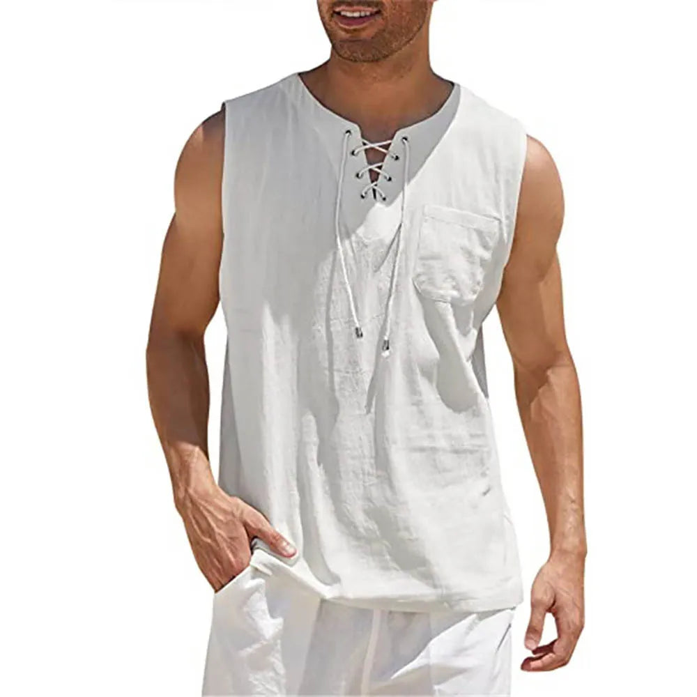 Camisa Regata Masculina de Linho Bellaro®