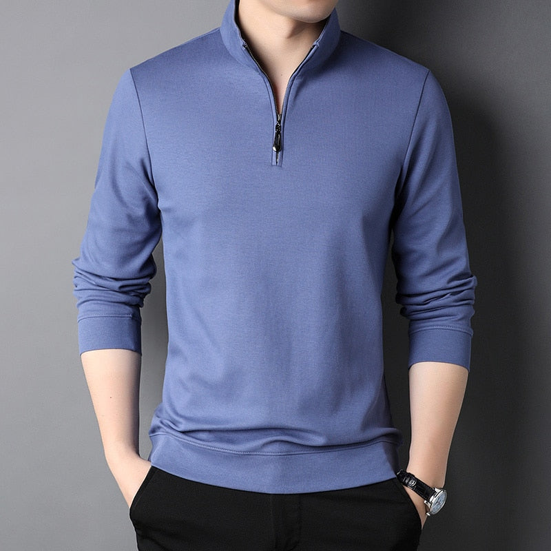 Camisa Masculina Manga Longa com Zíper