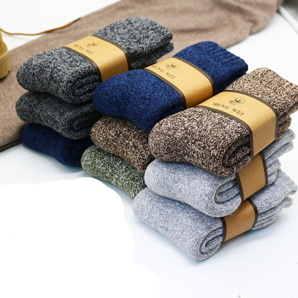 Meia de Lã Inverno 3x Par Inclui 6 Peças