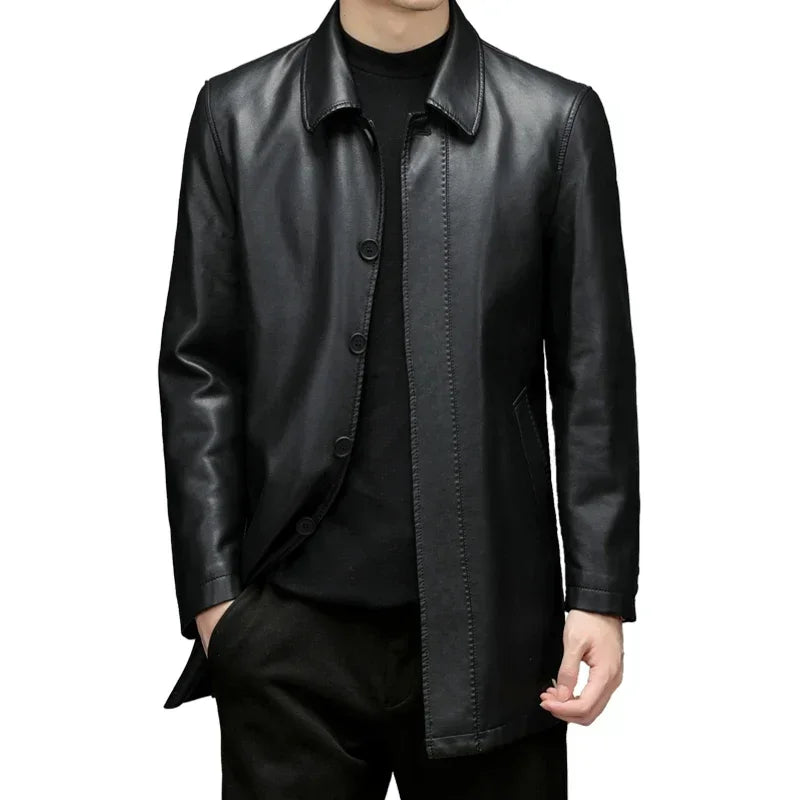 Jaqueta Longa de Couro Masculina Bellaro® S1266