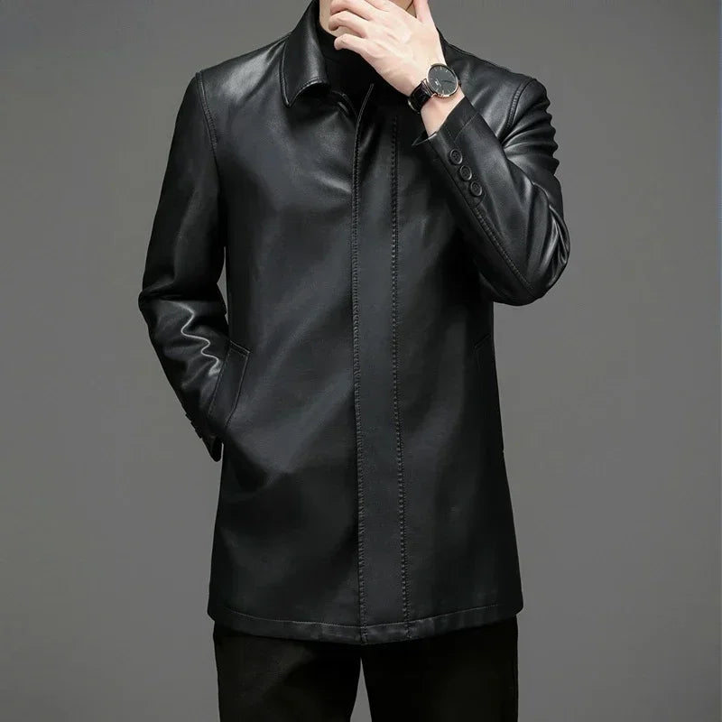 Jaqueta Longa de Couro Masculina Bellaro® S1266