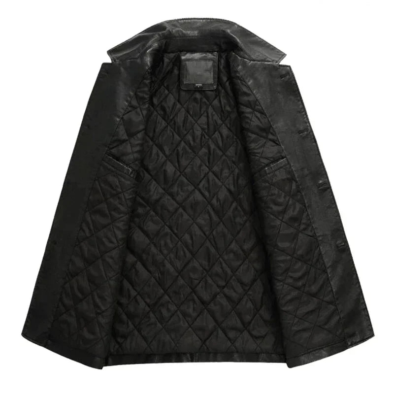 Jaqueta Gola Polo de Couro Masculina Bellaro®