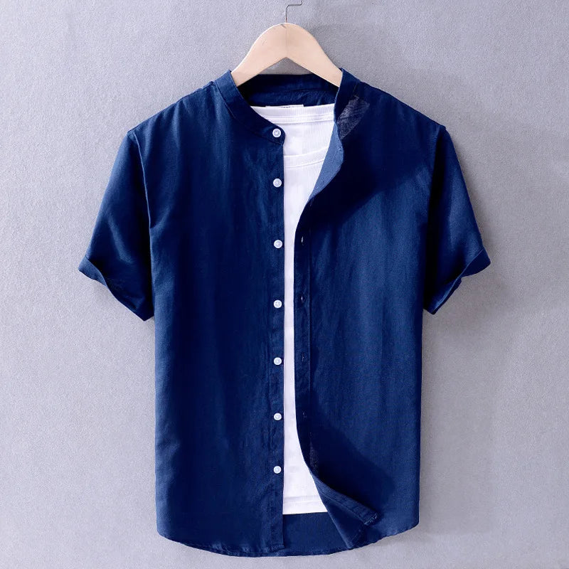 Camisa Manga Curta Masculina de Linho Bellaro® S1183