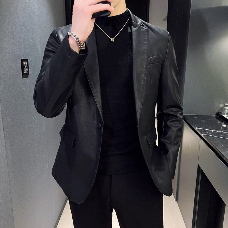 Blazer Masculino de Couro Bellaro® S1063