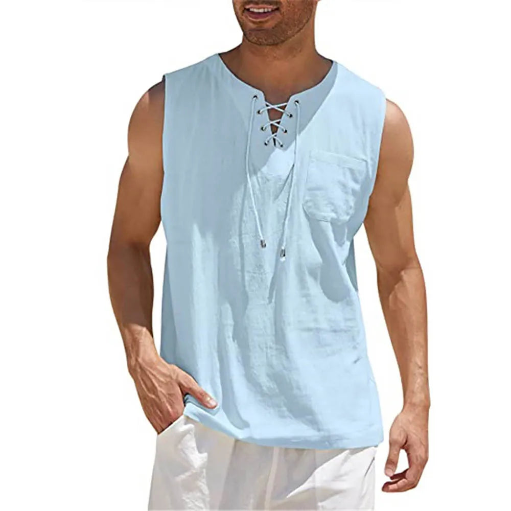 Camisa Regata Masculina de Linho Bellaro®