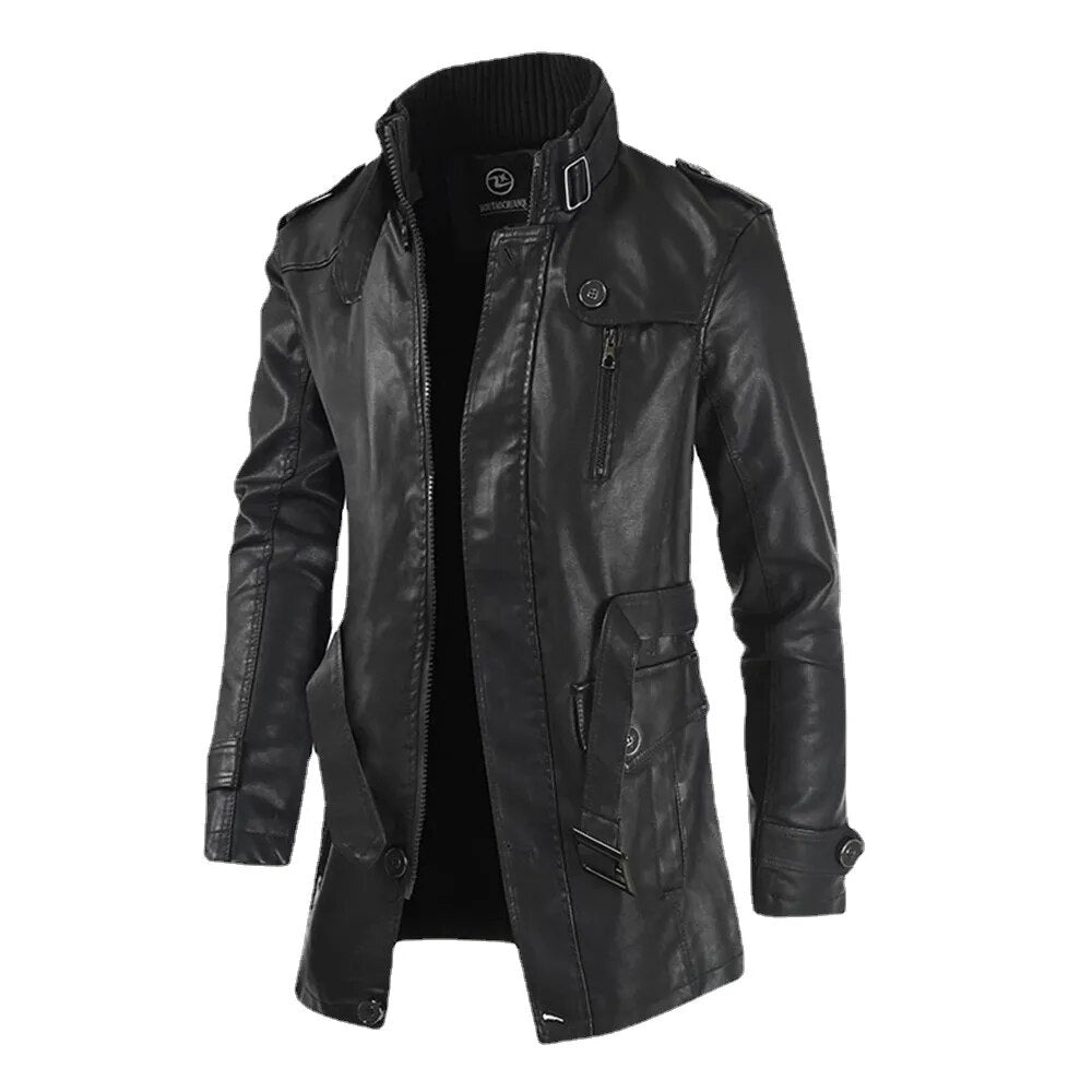 Jaqueta longa de Couro Masculina Bellaro®