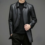 Jaqueta Longa de Couro Masculina Bellaro® S1266