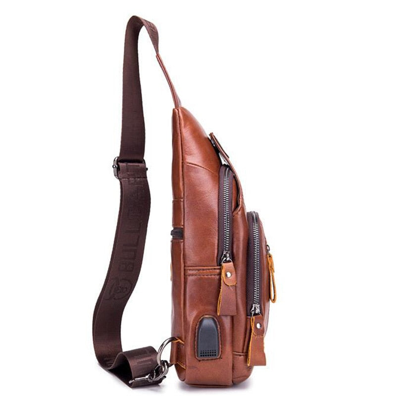 Bolsa Masculina Bag Couro Genuíno