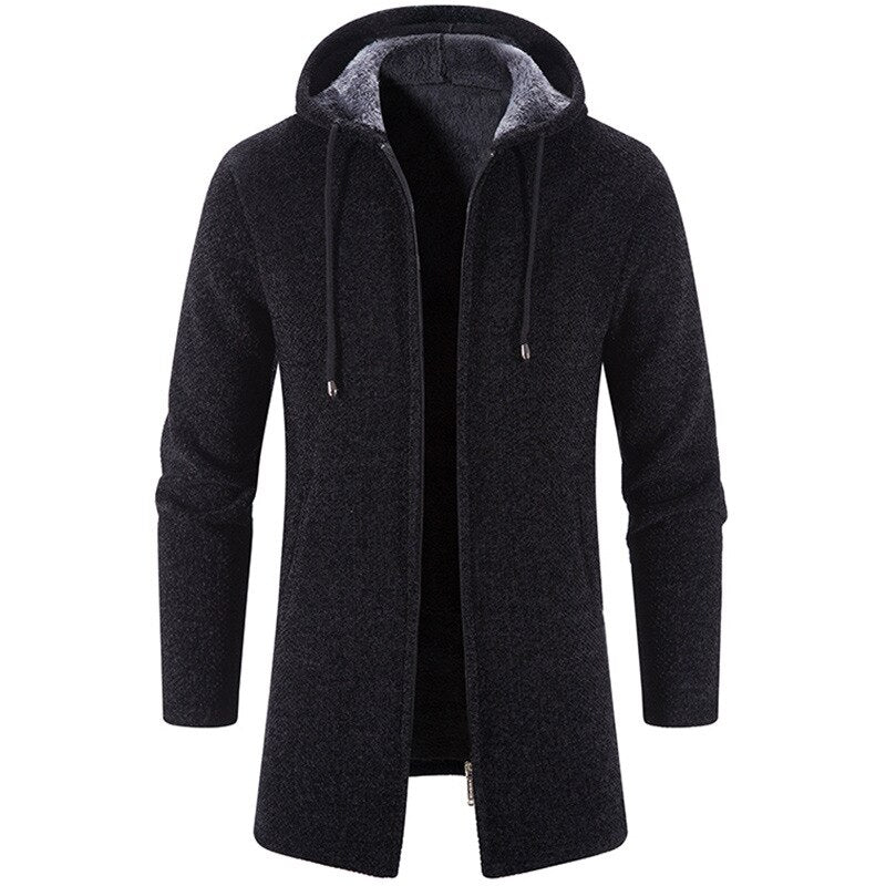 Casaco Masculino Longo com Capuz