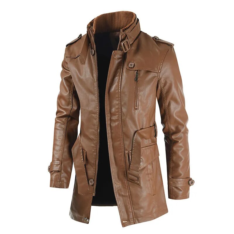 Jaqueta longa de Couro Masculina Bellaro®
