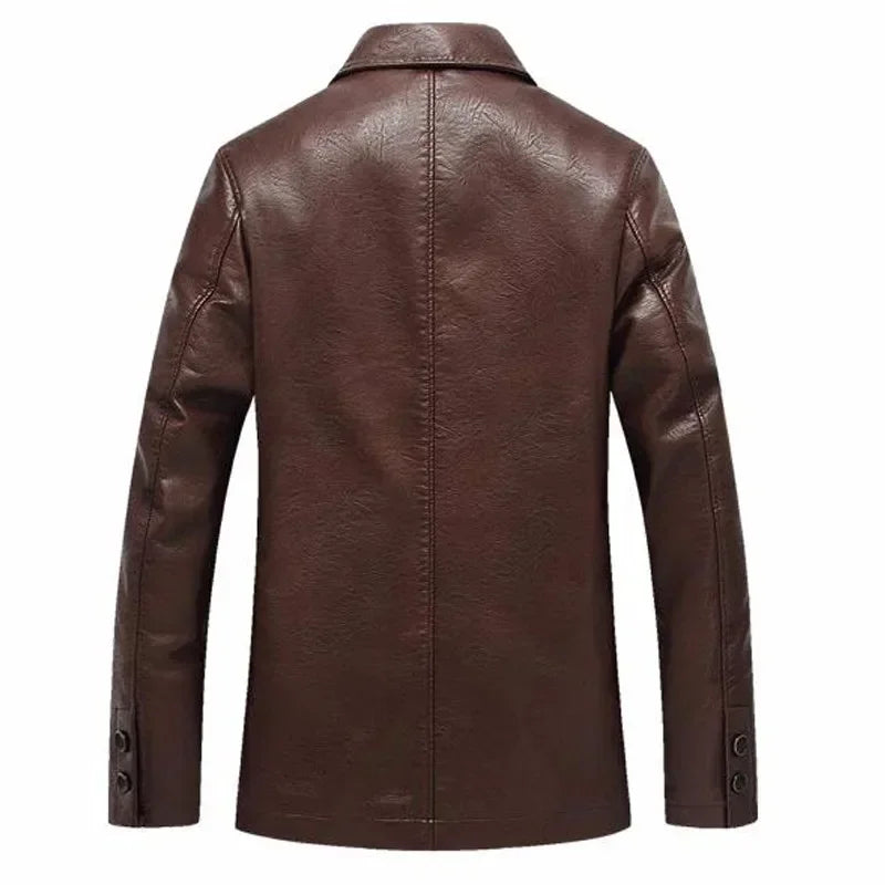 Jaqueta Gola Polo de Couro Masculina Bellaro®
