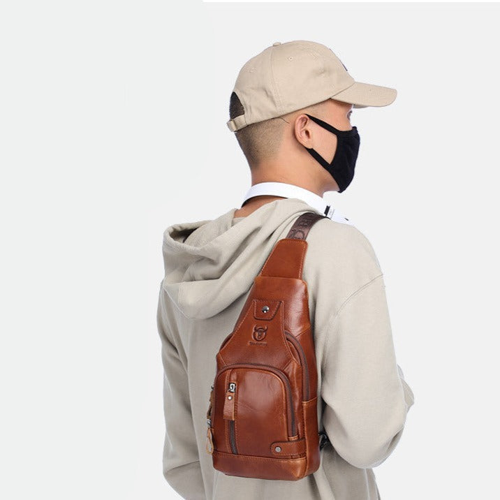 Bolsa Masculina Bag Couro Genuíno