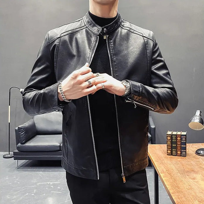 Jaqueta de Couro Casual Masculina Bellaro®