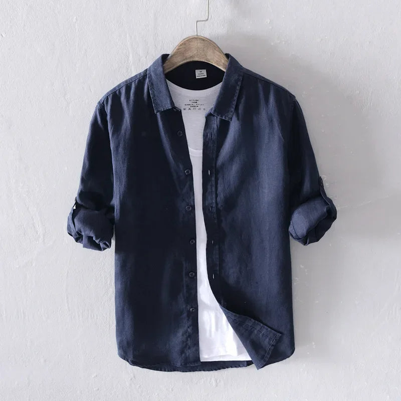 Camisa Masculina Manga Longa de Linho Bellaro® S1337