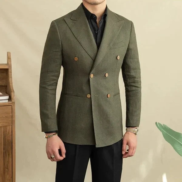 Blazer de Linho Transpassado Masculino Bellaro® S1211