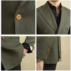 Blazer de Linho Transpassado Masculino Bellaro® S1211