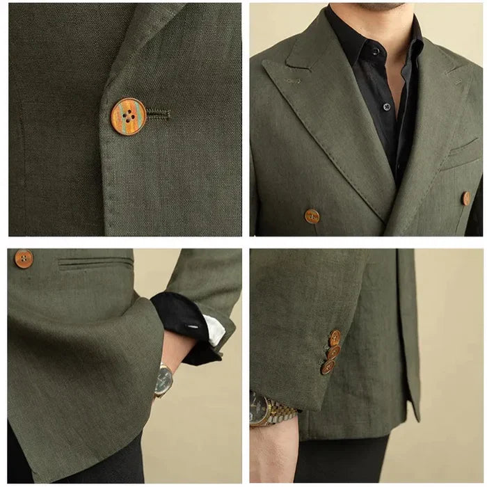Blazer de Linho Transpassado Masculino Bellaro® S1211